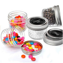 Top Quality Small Empty Mini Glass Mason Jar with Metal Lid for Jam Jelly